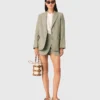 Linen blend suit jacket