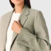 Linen blend suit jacket