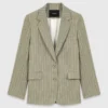 Linen blend suit jacket