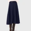 Long cotton skirt with belt Long cotton skirt with belt