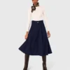 Long cotton skirt with belt Long cotton skirt with belt
