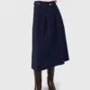 Long cotton skirt with belt Long cotton skirt with belt