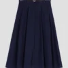 Long cotton skirt with belt Long cotton skirt with belt