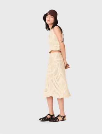 Long crochet skirt