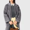 Long double-faced rhinestone coat Long double-faced rhinestone coat