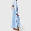 Long pleated dress with eyelets Long pleated dress with eyelets