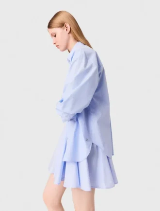 Long poplin blouse