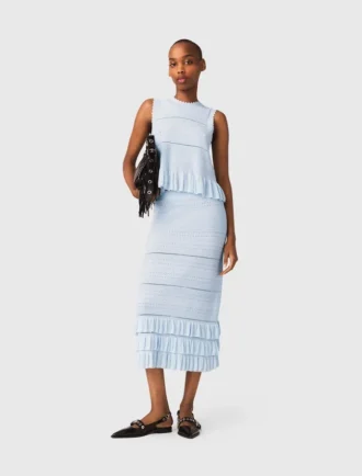 Long ruffled knit skirt Long ruffled knit skirt