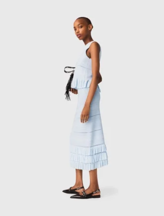 Long ruffled knit skirt Long ruffled knit skirt