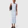 Long ruffled knit skirt Long ruffled knit skirt