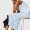 Long ruffled knit skirt Long ruffled knit skirt