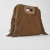 M mini bag in suede leather M mini bag in suede leather