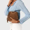 M mini bag in suede leather M mini bag in suede leather