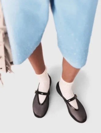 Mesh ballet flats