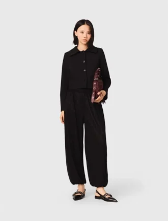 Metallic harem trousers
