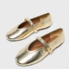 Metallic leather ballet flats Metallic leather ballet flats