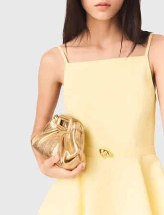 Metallic leather Milpli mini Clutch Metallic leather Milpli mini Clutch