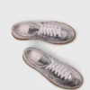 Metallic leather sneakers