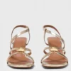 Metallic multi-strap sandals Metallic multi-strap sandals