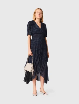metallic ruffled midi dress 1 1 330x434 - Metallic ruffled midi dress