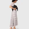 Metallic ruffled midi dress Metallic ruffled midi dress