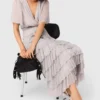 Metallic ruffled midi dress Metallic ruffled midi dress