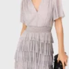 Metallic ruffled midi dress Metallic ruffled midi dress
