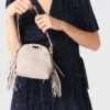 Metallic ruffled midi dress