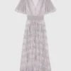 Metallic ruffled midi dress Metallic ruffled midi dress