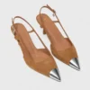 Metallic-toe suede pumps Metallic-toe suede pumps