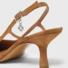 Metallic-toe suede pumps Metallic-toe suede pumps