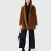 Mid-length faux fur coat Mid-length faux fur coat