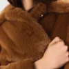 Mid-length faux fur coat Mid-length faux fur coat