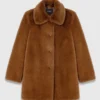 Mid-length faux fur coat Mid-length faux fur coat