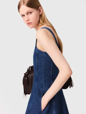 Midi denim dress