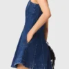 Mini denim dress