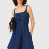 Mini denim dress