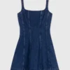 Mini denim dress