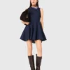 Mini denim dress with ruffles Mini denim dress with ruffles