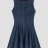 Mini denim dress with ruffles Mini denim dress with ruffles
