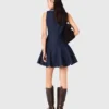 Mini denim dress with ruffles Mini denim dress with ruffles
