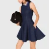 Mini denim dress with ruffles Mini denim dress with ruffles