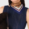 Mini denim dress with ruffles Mini denim dress with ruffles