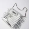 Mini embossed-leather M bag with chain Mini embossed-leather M bag with chain