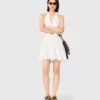 Mini embroidered backless dress Mini embroidered backless dress