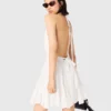 Mini embroidered backless dress Mini embroidered backless dress