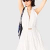 Mini embroidered backless dress Mini embroidered backless dress