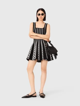 Mini jacquard knit dress