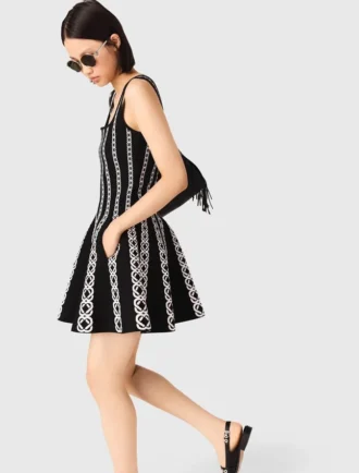 Mini jacquard knit dress