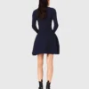Mini knit dress with flared skirt Mini knit dress with flared skirt